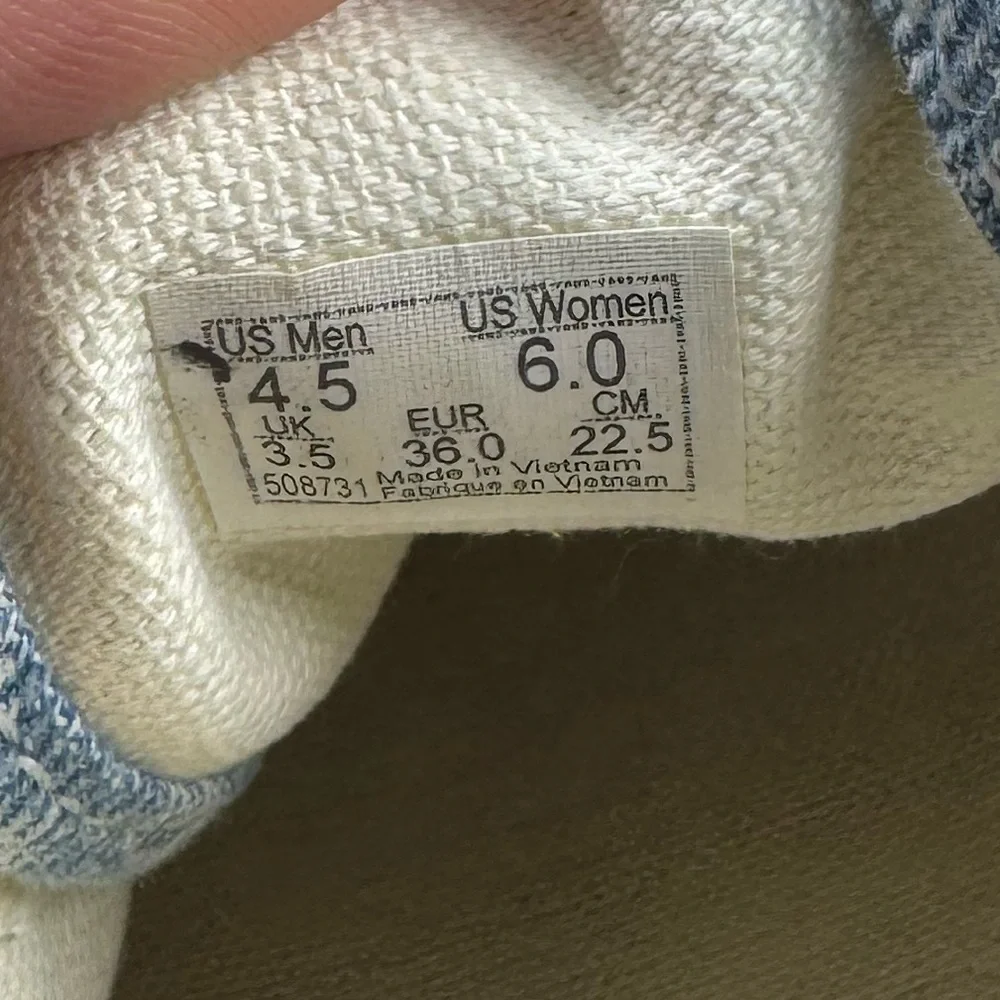Vans denim acid washed authentic women’s 6 - Picture 5 of 6